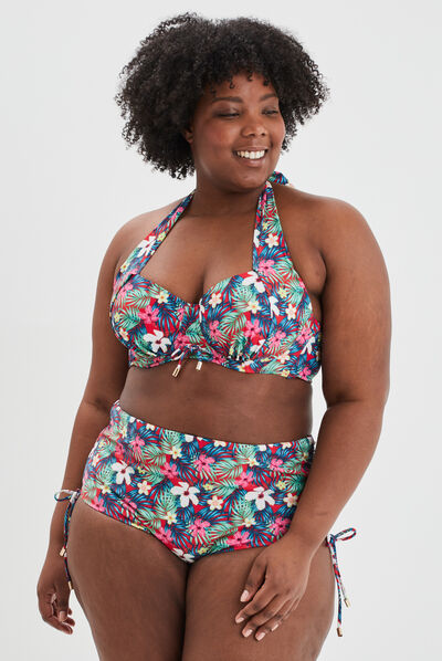 Haut de maillot de bain emboîtant rouge femme grande taille