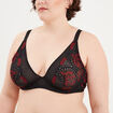 Soutien-gorge emboîtant dentelle rose framboise femme grande taille