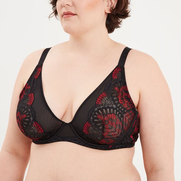 soutien gorge emboitant dentelle rose framboise femmegt Soutien-gorge emboîtant dentelle rose framboise femme grande taille
