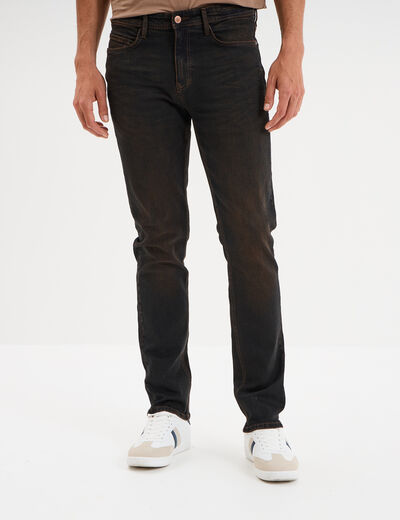 Jeans straight 5 poches Liberto denim dirty homme