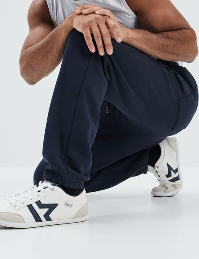 Tennis basses à lacets blanc homme