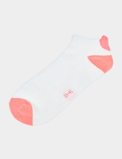 Lot 5 paires chaussettes invisibles blanc femme