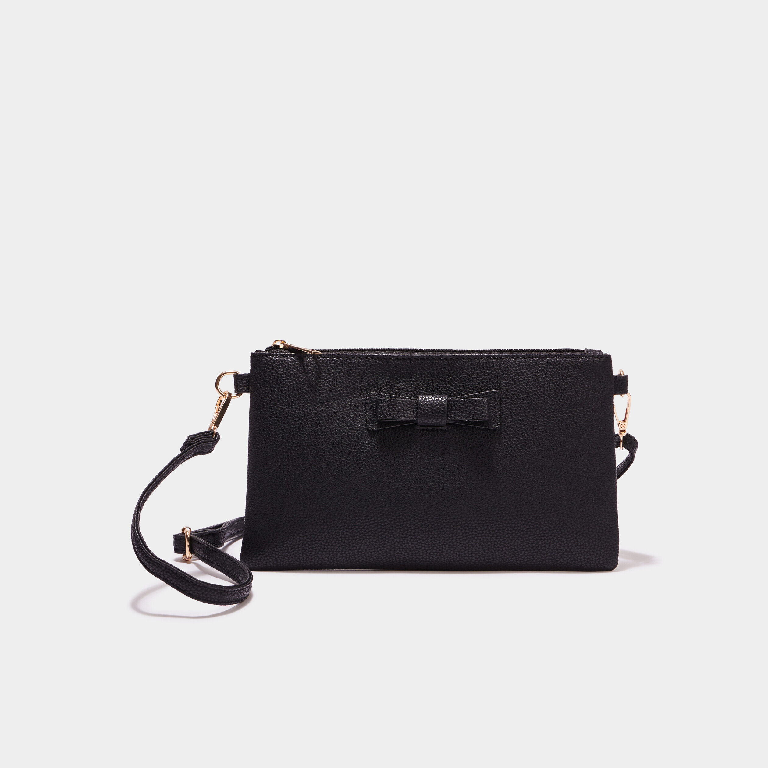 Sac pochette en bandoulière noir femme LH