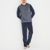 Ensemble pyjama velours 2 pièces bleu homme
