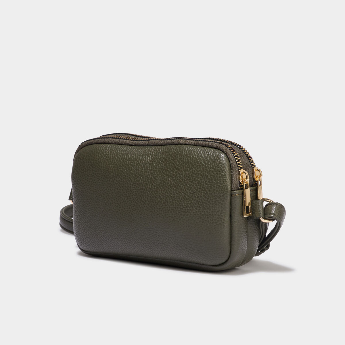 Sac bandouli&egrave;re 2 compartiments vert kaki femme