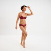 Soutien-gorge emboîtant paddé dentelle rouge foncé femme