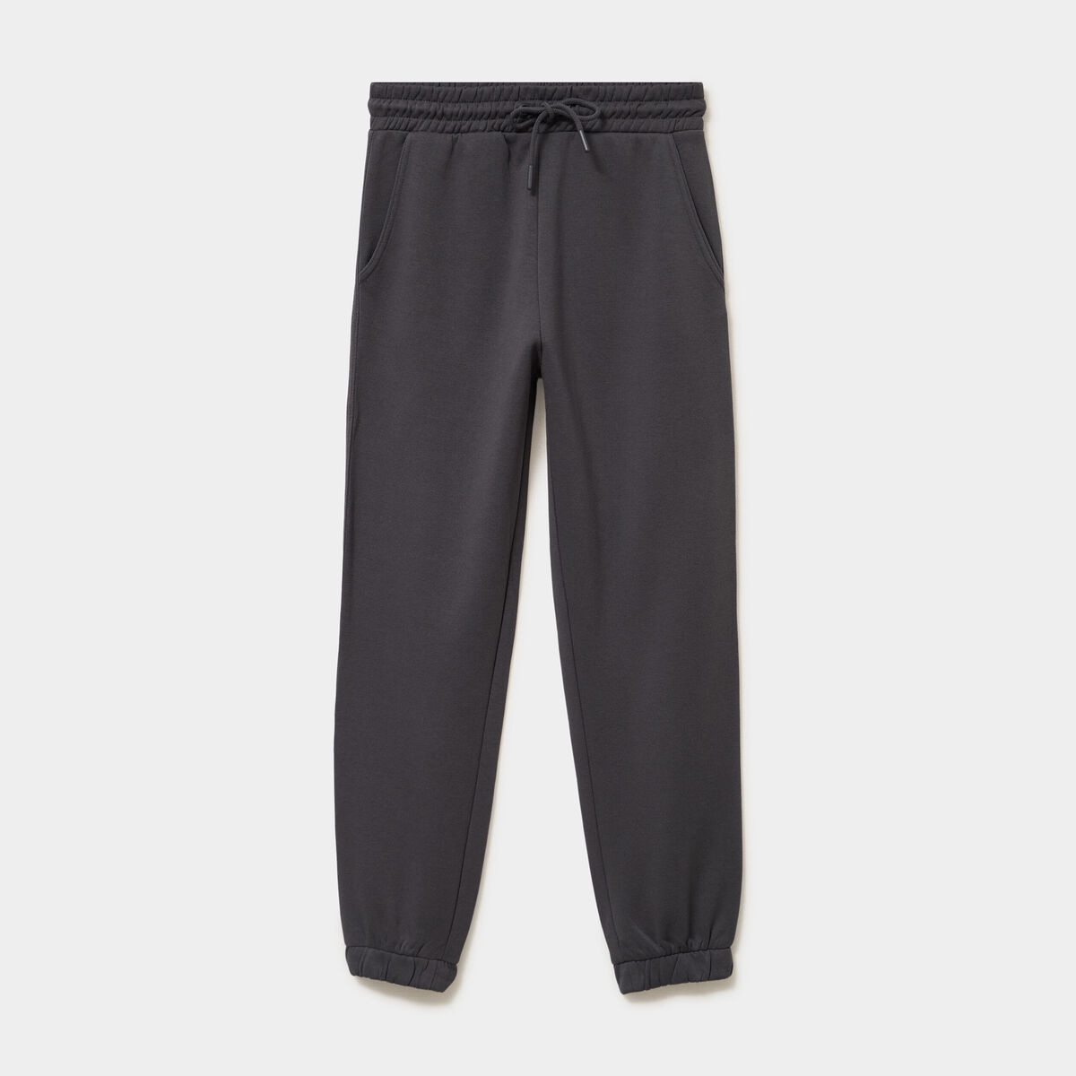Pantalon de jogging molletonn&eacute; gris fonc&eacute; femme