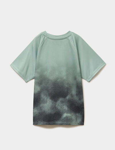 T-shirt de sport relax &agrave; manches courtes vert kaki gar&ccedil;on