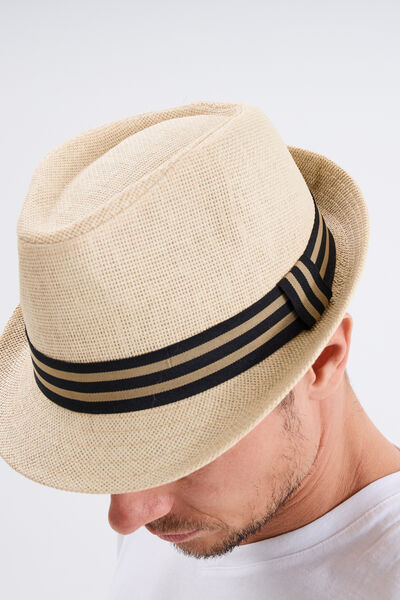 Chapeau trilby tress&eacute; sable homme