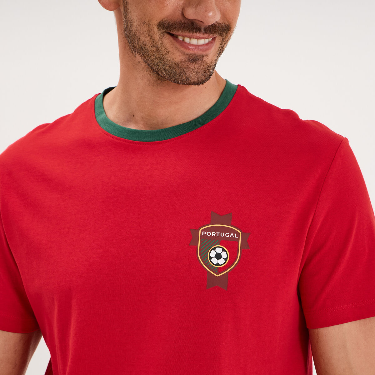 T-shirt maillot de football Portugal rouge mixte