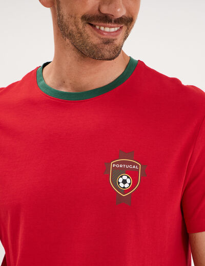 T-shirt maillot de football Portugal rouge mixte