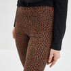 Legging taille haute marron femme