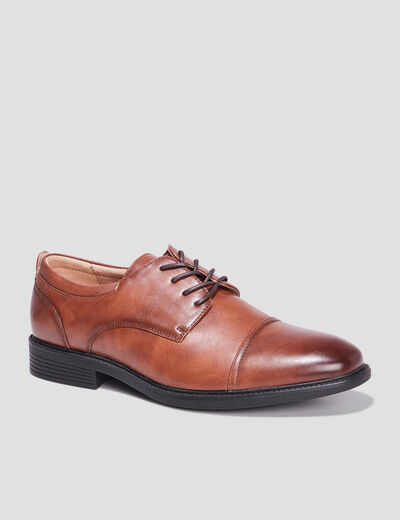 Derbies lacées marron homme