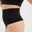 String gainant taille haute noir femme