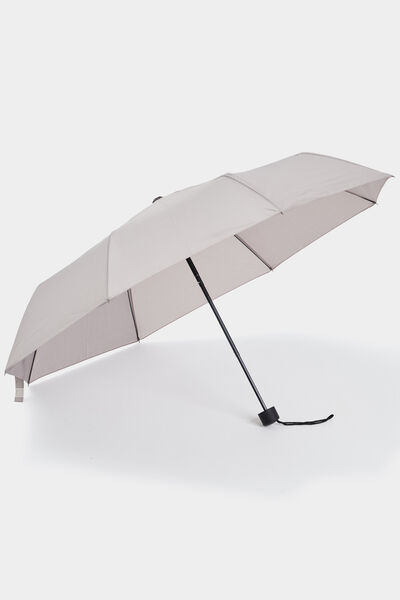 Parapluie compact pliable taupe mixte