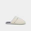 Chaussons mules effet bouclette blanc femme