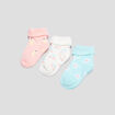 Lot 3 paires chaussettes multicolore bébé fille