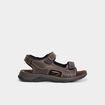 Sandales avec scratchs marron homme