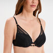 Soutien-gorge foulard paddé dentelle noir femme