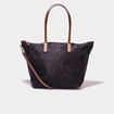 Sac shopper avec bandoulière noir femme