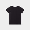 T-shirt manches courtes en coton noir fille