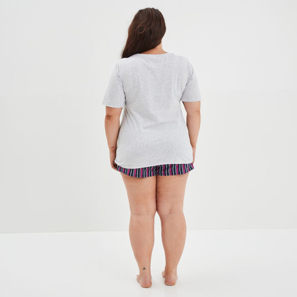 ensemble pyjama short 2 pieces modavista bleu femmegt Ensemble pyjama short 2 pièces Modavista bleu femme grande taille