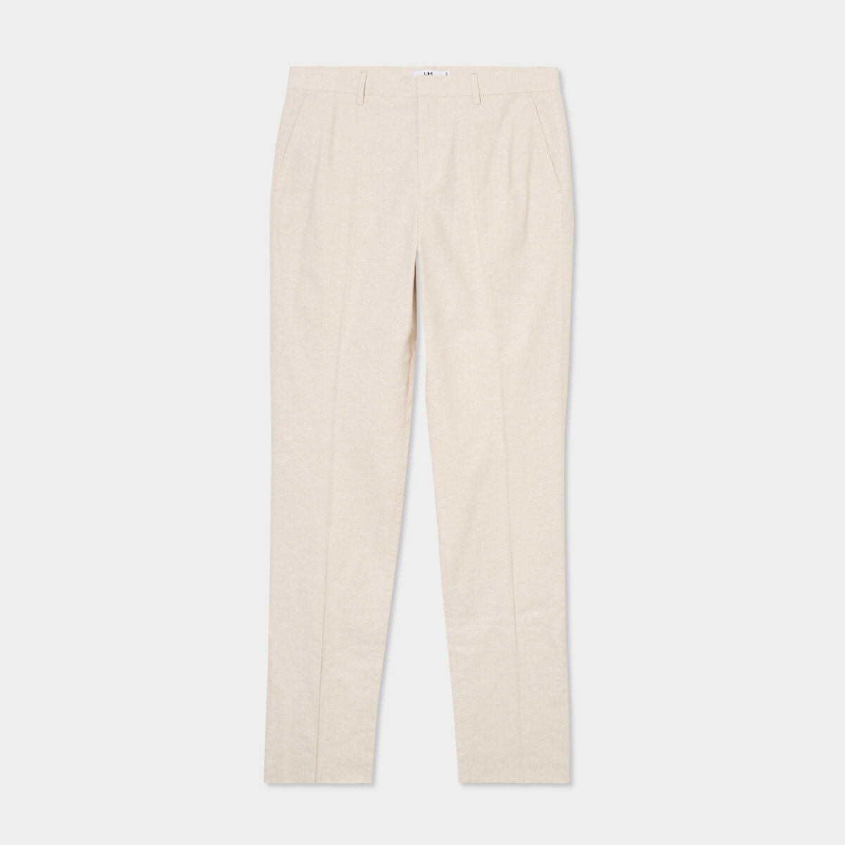 Pantalon de costume chino lin mélangé gris clair homme