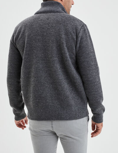 Gilet matelassé zippé Trappeur gris foncé homme