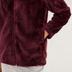 Veste de pyjama col montant polaire prune femme