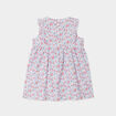 Robe patineuse avec volants coton Creeks bleu bébé fille