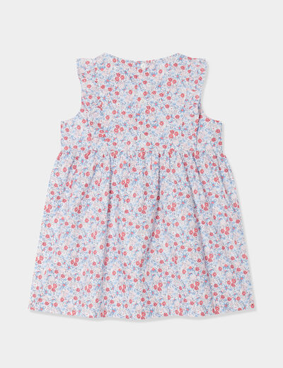 Robe patineuse avec volants coton Creeks bleu bébé fille