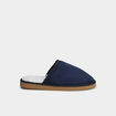 Chaussons mules doublure effet polaire bleu marine homme