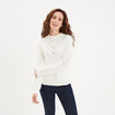 Pull ajouré col montant Creeks blanc femme