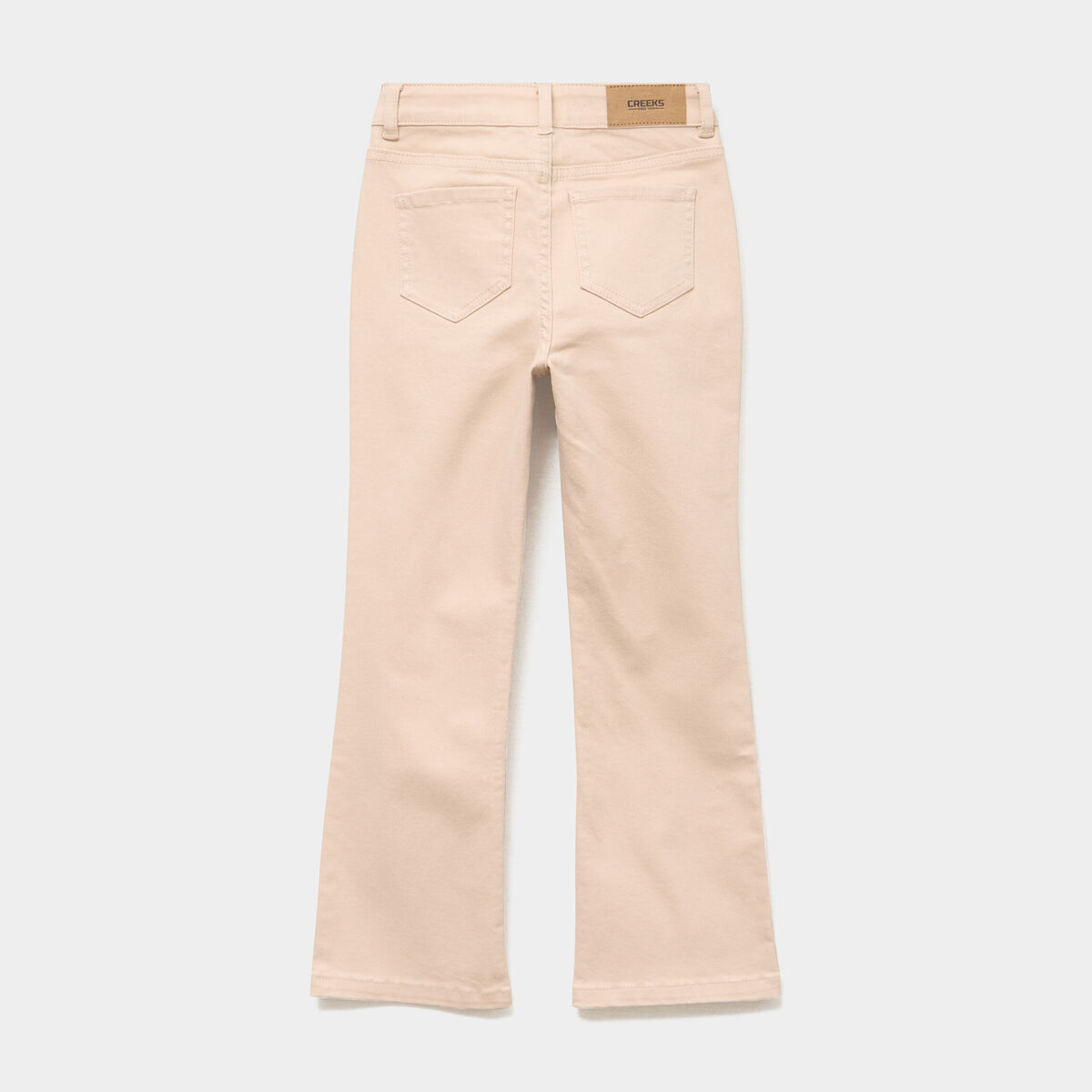 Pantalon bootcut twill 4 poches beige fille