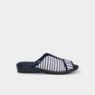 Chaussons mules compens&eacute;s ecru femme