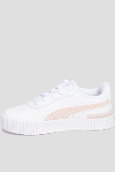 Tennis basses à lacets Puma Carina 2.0 blanc fille