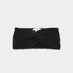 Bandeau tricot&eacute; noir femme