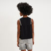 Blouse sans manches col tunisien coton noir femme