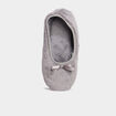 Chaussons ballerines effet polaire gris femme