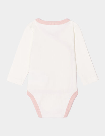 Ensemble 3 pièces coton Bambi rose bébé fille