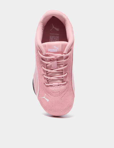 Tennis basses cuir Puma Catch SD rose poudr&eacute;e fille