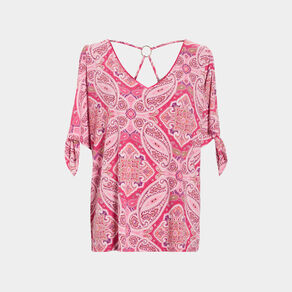 t shirt fluide dos croise ecru femme T-shirt fluide dos croisé ecru femme
