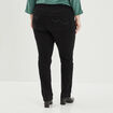 Jeans regular taille haute denim noir femme grande taille