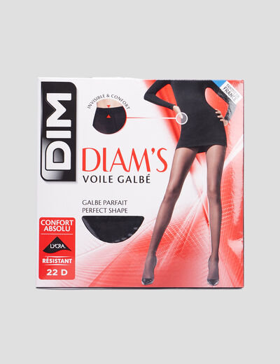 Collants voile galbé 22 D DIM Diam's noir femme