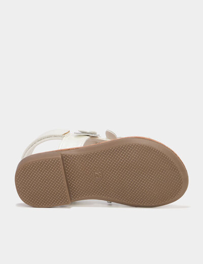 Sandales papillons pailletés blanc fille