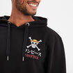 Sweat à capuche hoodie One Piece noir homme