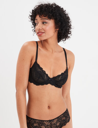 Soutien-gorge emboîtant dentelle noir femme