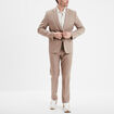 Veste de costume droite ajust&eacute;e taupe homme