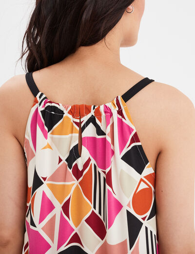 Débardeur asymétrique Mosquitos multicolore femme