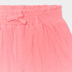 Short fluide taille smockée rose fluo bébé fille